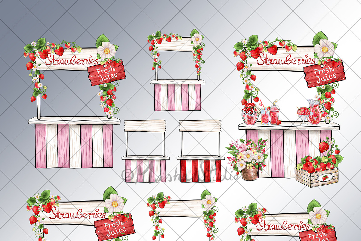Strawberry Clipart, an Illustration by Masha  Studio (Photo 3 of 10)