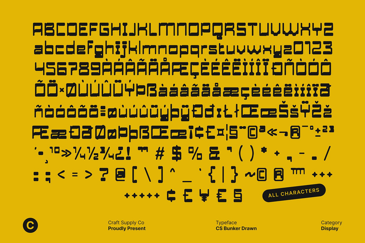CS Bunker Drawn, a Sans Serif Font by Craft Supply Co. (Photo 7 of 8)
