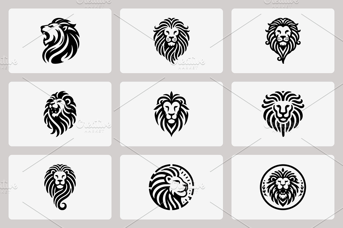 Modern Lion Mascot Logo Bundle, a Branding & Logo Template by Vectorium Studio (Photo 19 of 21)