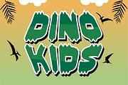Dino Kids - Playful Dinosaur Font, a Sans Serif Font by KiddoGlyphs Studio (Thumbnail 1 of 5)