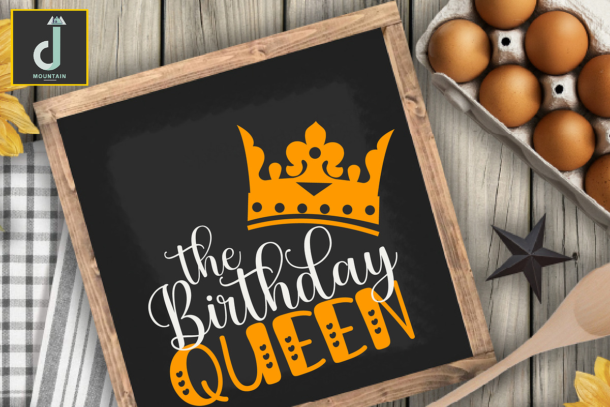 The birthday queen svg, birthday svg, a Graphic by Designmountain (Photo 5 of 6)