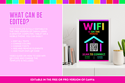 WiFi QR Code Sign - Neon, a Stationery Template by SunshineStudioBoutique (Thumbnail 3 of 10)