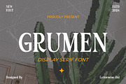 Grumen - Display Serif, a Serif Font by Lettermine (Thumbnail 1 of 10)
