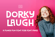 Dorky Laugh: a quirky fun font!, a Sans Serif Font by Missy Meyer (Thumbnail 1 of 8)