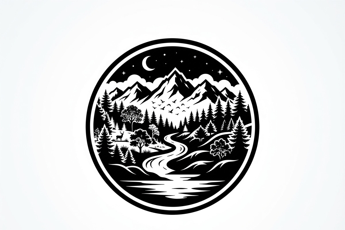 60 Eco Globe Landscape Silhouette, a Technology Illustration by Amazin_art (Photo 29 of 29)