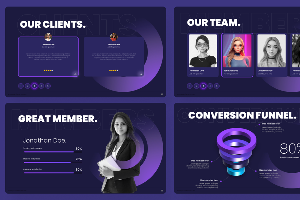 Pitch deck - Dark theme business preview 5