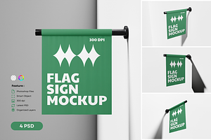 Flag Sign Mockup