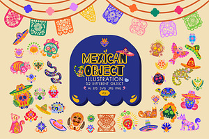 Mexican Object Vol.1, an Object Graphic by Bewalrus Studio