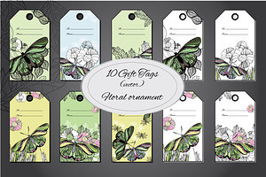 10 Floral With Butterfly Gift Card