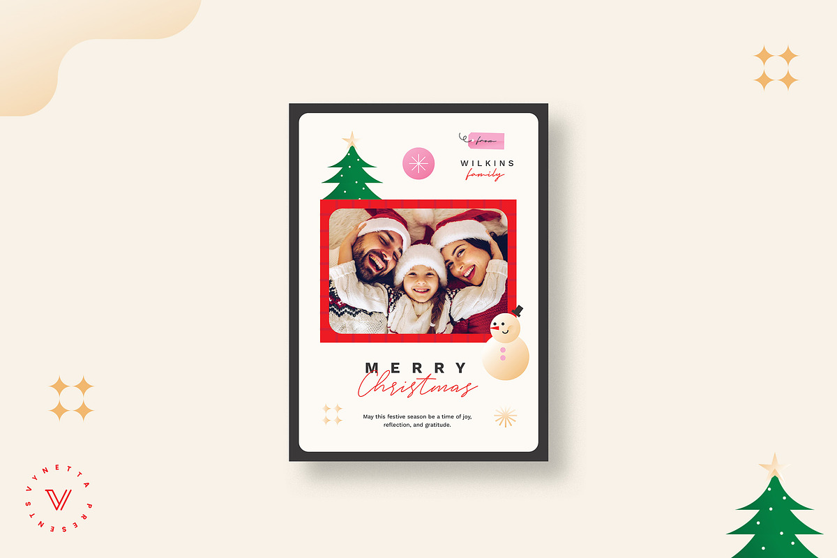 Festive Christmas Photo Cards, a Card Template by Vynetta (Photo 4 of 5)
