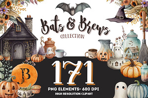 Cute Halloween Clipart Set