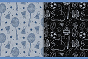 Sports Equipment Line Art Patterns, a Pattern Graphic by Drafts n Doodles (Thumbnail 6 of 9)