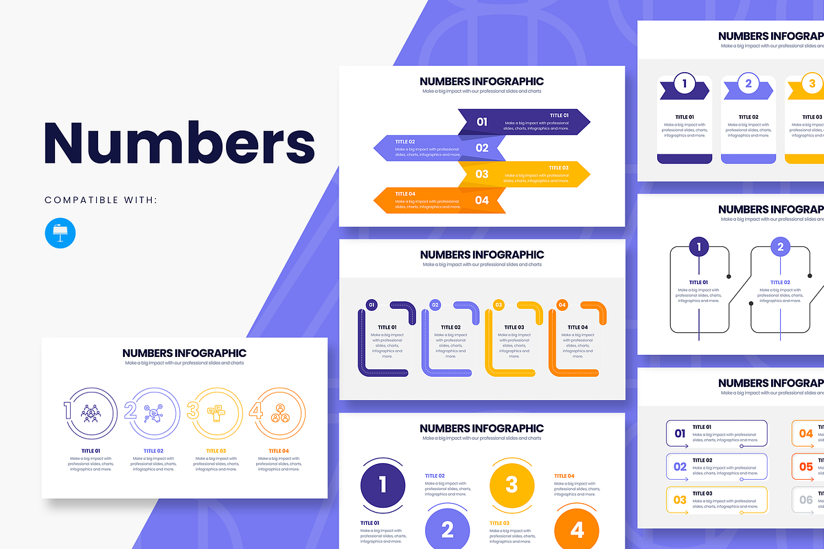Numbers Keynote Infographics, a Presentation Template by Slidesmash