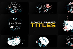 Flower Frames Titles DaVinci Resolve, a Templates & Theme by FlashFXbox