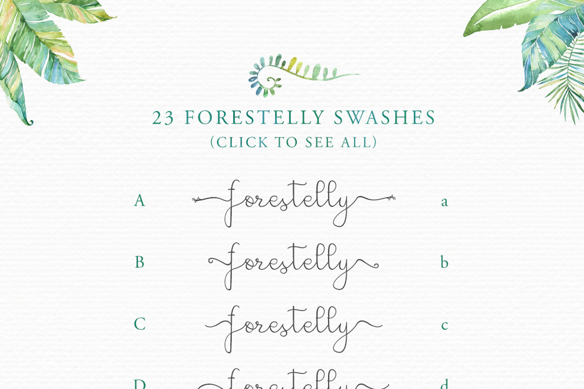 Forestelly familly + swashes preview 2