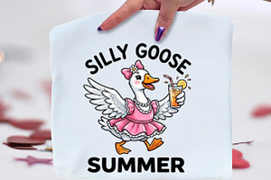Funny Silly Goose Summer PNG, a Healthcare Illustration by CraftArtStudio