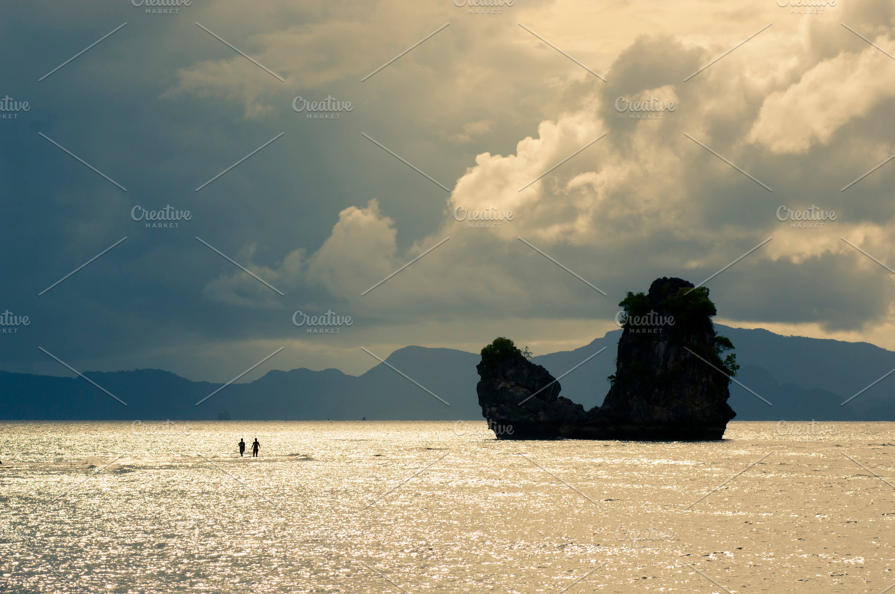 Stormy Silhouettes At Sea, a Nature Photo by THP Creative