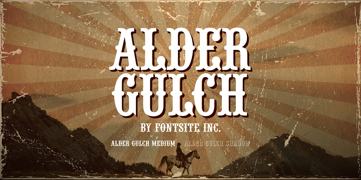 Alder Gulch, a Font by FontSite Inc. (Photo 1 of 2)