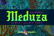 Meduza, a Blackletter Font by PixelMoshpit (Thumbnail 1 of 6)