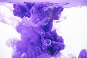 Purple color ink in water containing violet, purple, and ink, an Abstract Photo by franz12