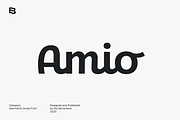 Amio; 6 Fonts Geometrical Script, a Script Font by Eko Bimantara (Thumbnail 1 of 6)