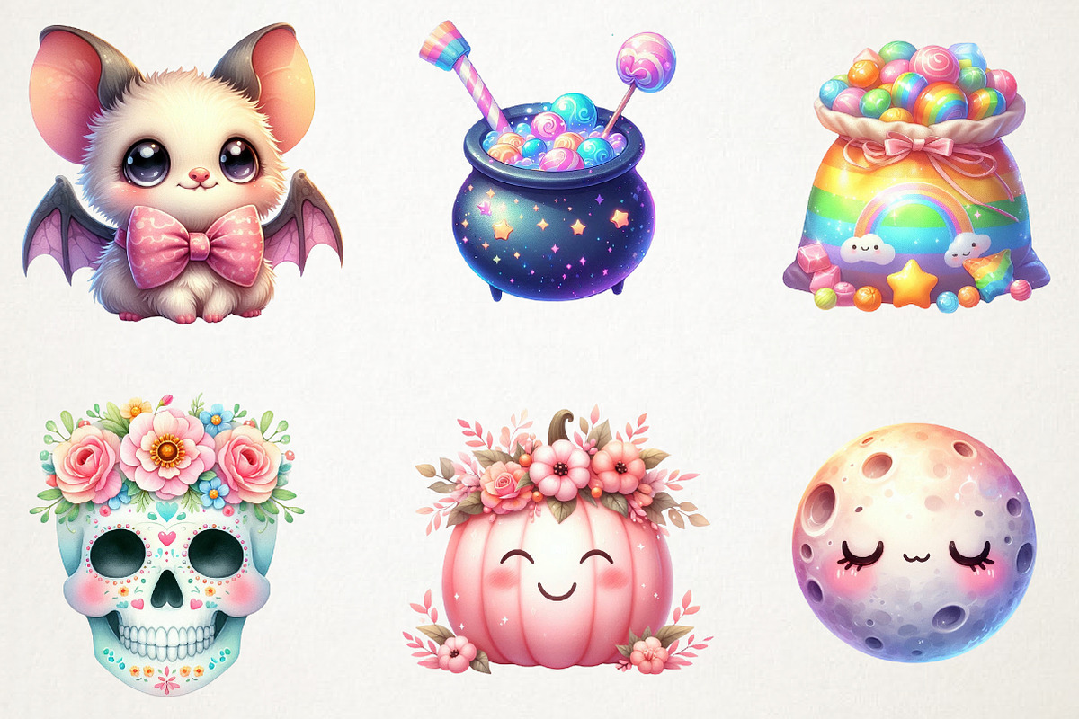 Pastel Halloween Sublimation, an Illustration by RobertsArt (Photo 4 of 5)