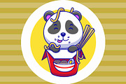 Panda Bear In A Ramen Noodle Cup, an Animal Illustration by Artstorystudio (Thumbnail 2 of 3)