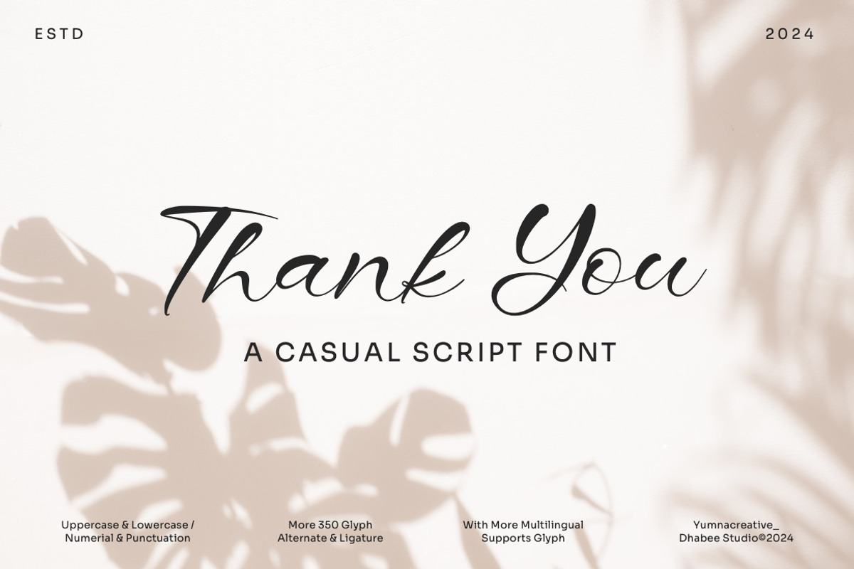 Fostgard - Casual Script Font, a Script Font by Dhabee (Photo 2 of 15)