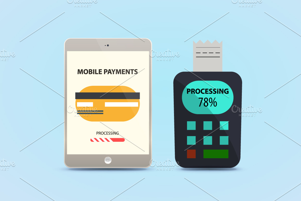 smart watches, phones and payments., a Finance Illustration by pashigorov (Photo 3 of 6)