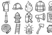 Firefighting Equipment Set, an Object Graphic by nikagraphic (Thumbnail 1 of 3)