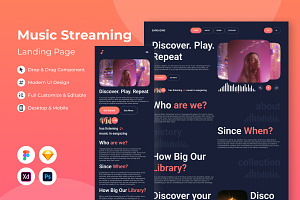 EarGazing - Music Streaming Landing