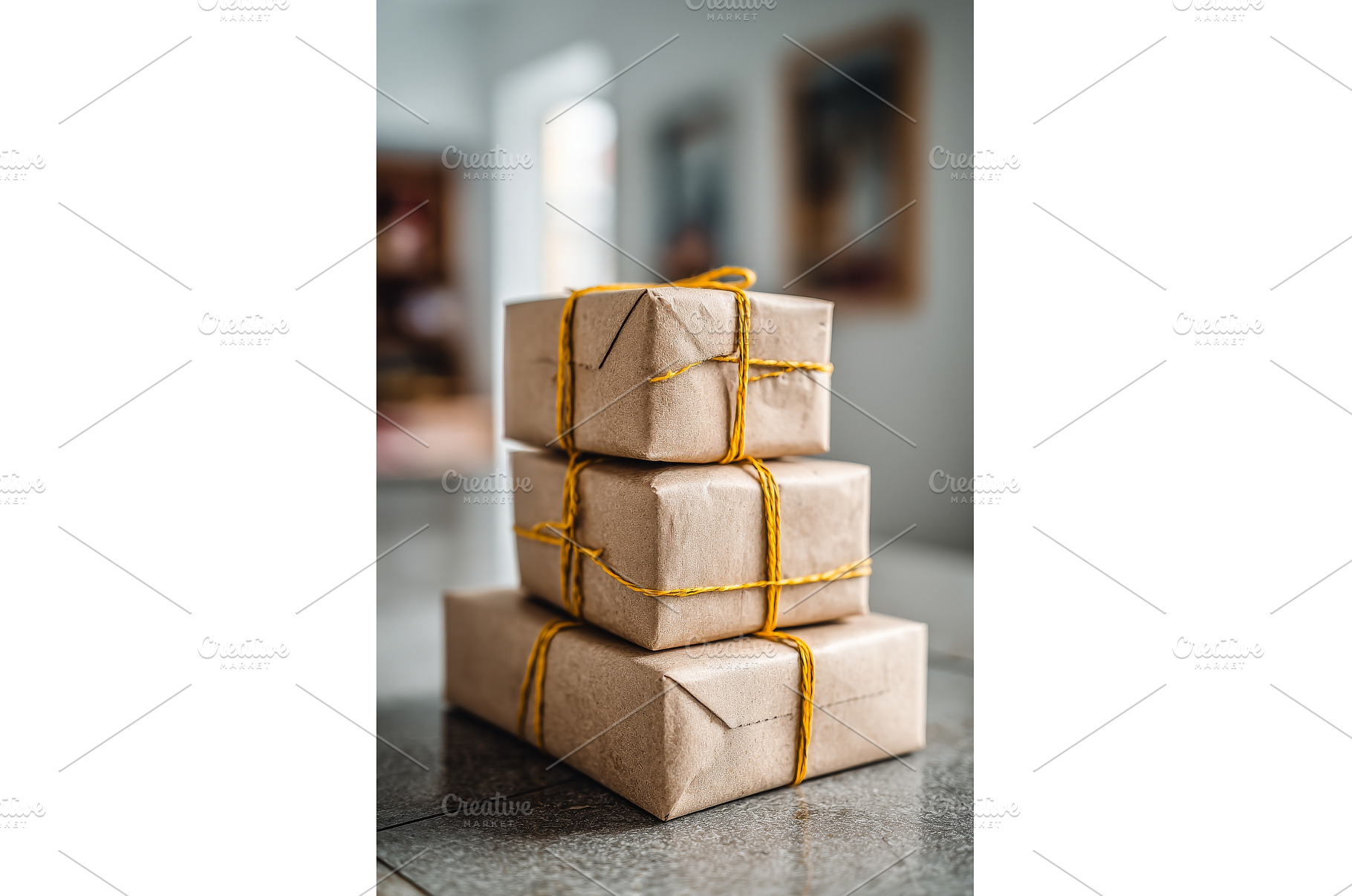 A closeup view of a stack of beige, a Holiday Photo by ZinetroN