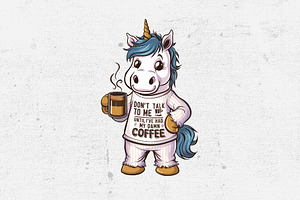 Unicorn Coffee T-Shirt Design