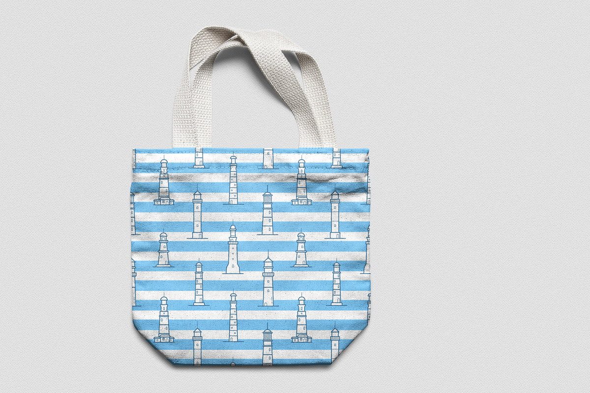 Lighthouses set, seamless patterns, an Object Illustration by Good Studio (Photo 9 of 9)