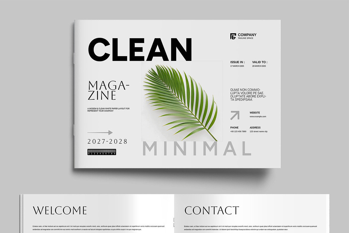 Minimal Magazine Template, a Magazine Template by MightyDesign (Photo 2 of 9)