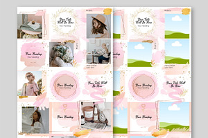 Pink Puzzle CANVA Instagram Template