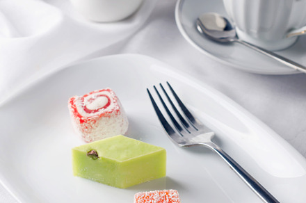 national traditional Oriental sweetness of Turkish halva and  de, a Food & Drink Photo by vimart
