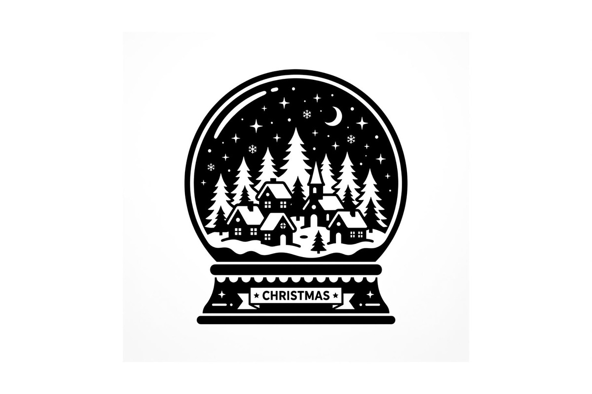Festive Snow Globe Town Scenes, an Object Graphic by Creativeshirt (Photo 3 of 3)
