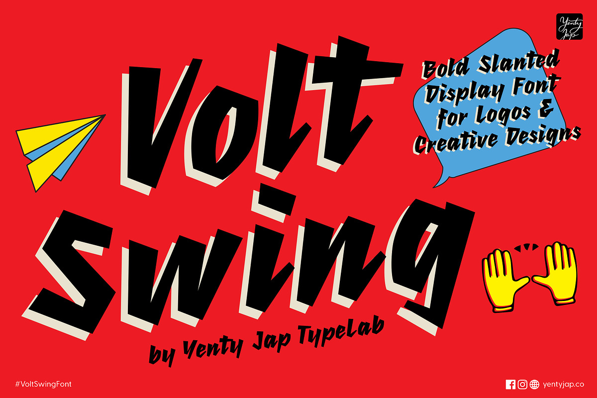 YJC Volt Swing Font, a Script Font by YENTY JAP CO (Photo 1 of 6)