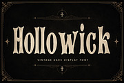 Hollowick – Vintage Display Font, a Slab Serif Font by Wow Magic (Thumbnail 1 of 4)