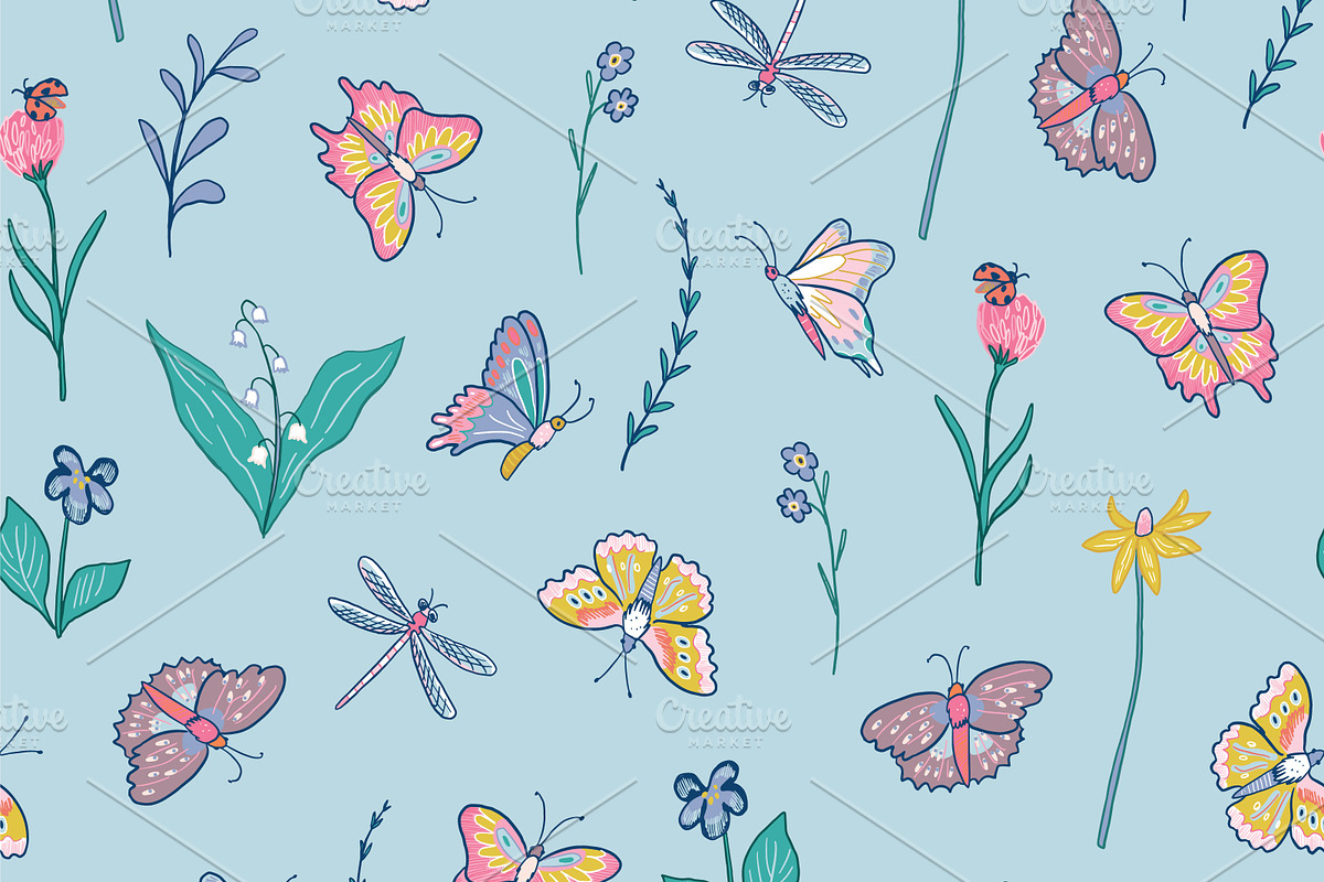 Spring Butterflies, a Pattern Graphic by GooseFrol (Photo 4 of 8)