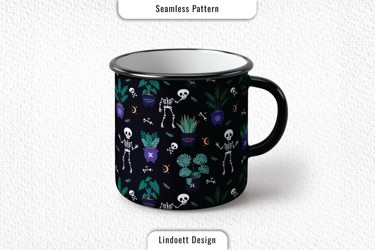 Halloween pattern cute skeletons, a Pattern Graphic by lindoet23 (Photo 2 of 3)
