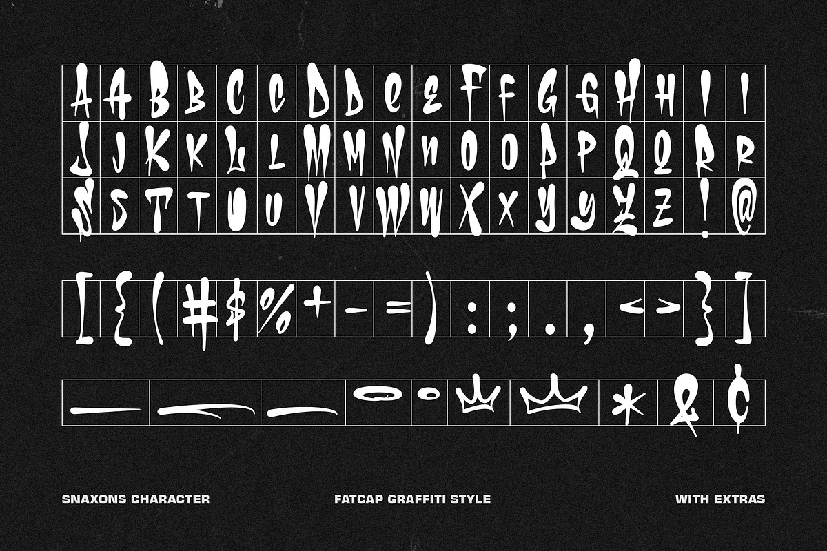 Snaxons - Fat Cap Graffiti Font, a Handwritten Font by Typia Nesia (Photo 10 of 10)