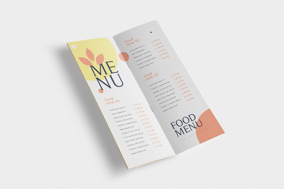 Food Menu Book Mockups, a Packaging Mockup by GfxFoundry