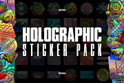 Holographic Sticker Pack, a Texture Graphic by dbdslondon (Thumbnail 1 of 7)