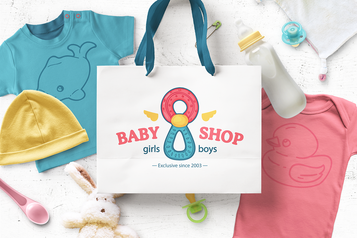 Cute Baby Shop Logo, a Graphic by Uniyok (Photo 4 of 5)