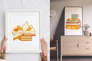 Autumn Books vector clipart patterns, an Education Illustration by Carpet Tapete Pretzel (Thumbnail 12 of 13)