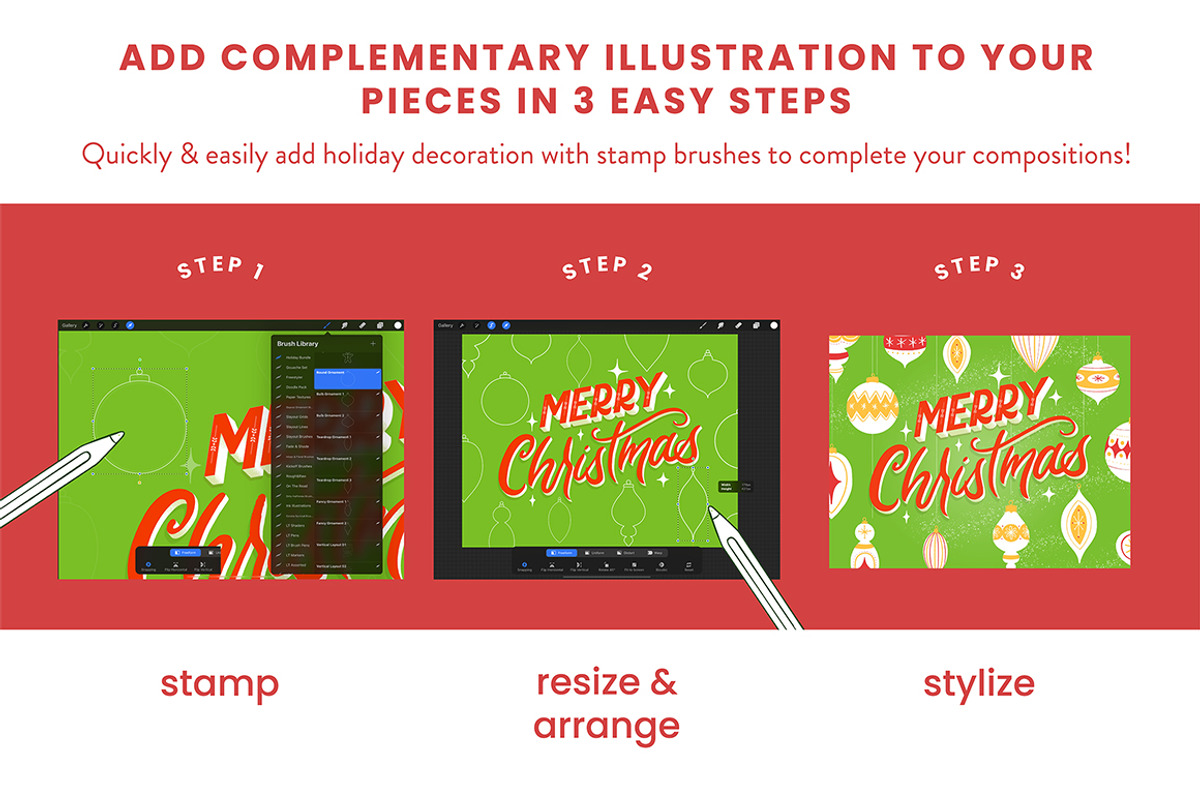 Holiday Hand Lettering DIY Card Kit, a Brushes & More by Unfettered Letters (Photo 6 of 9)