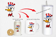 Duck Patriotic Clipart, a Graphic by Artnoy (Thumbnail 4 of 5)