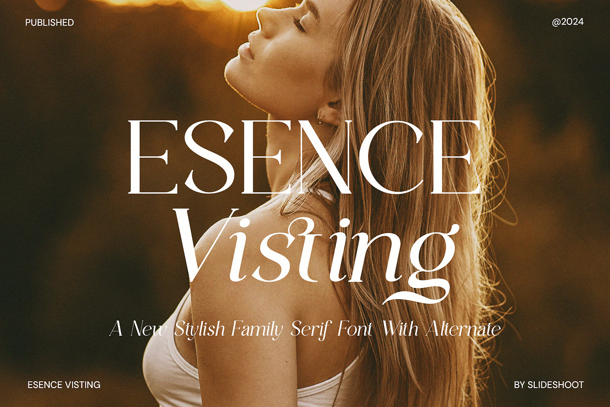 Esence Visting - New Stylish Serif, a Serif Font by Idea Studio (Photo 1 of 20)